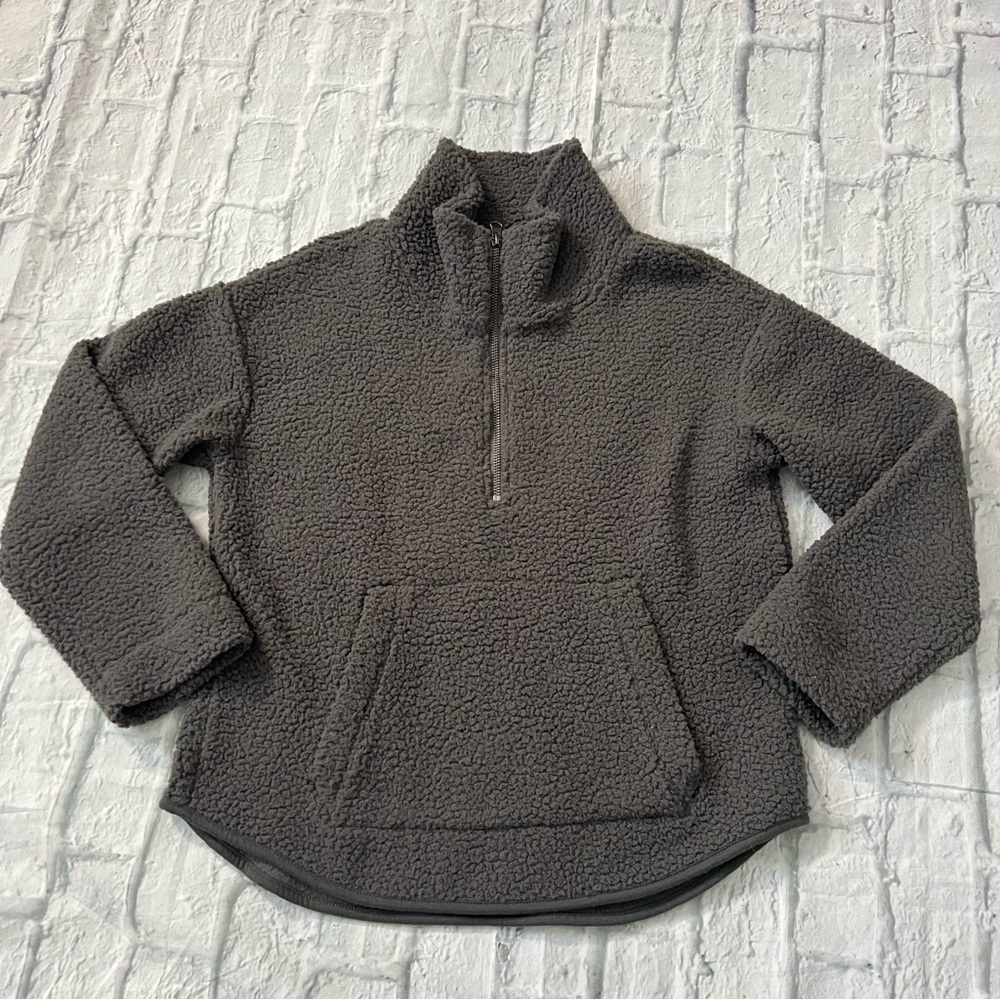 Old navy sherpa quarter zip pullover sweater